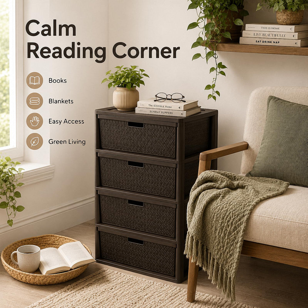 4 Drawer Plastic Storage Tower T170672