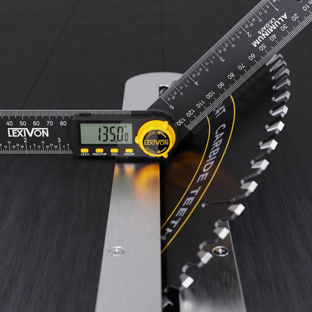 Aluminum Digital Angle Finder Gauge 10-inch 250mm Protractor H994