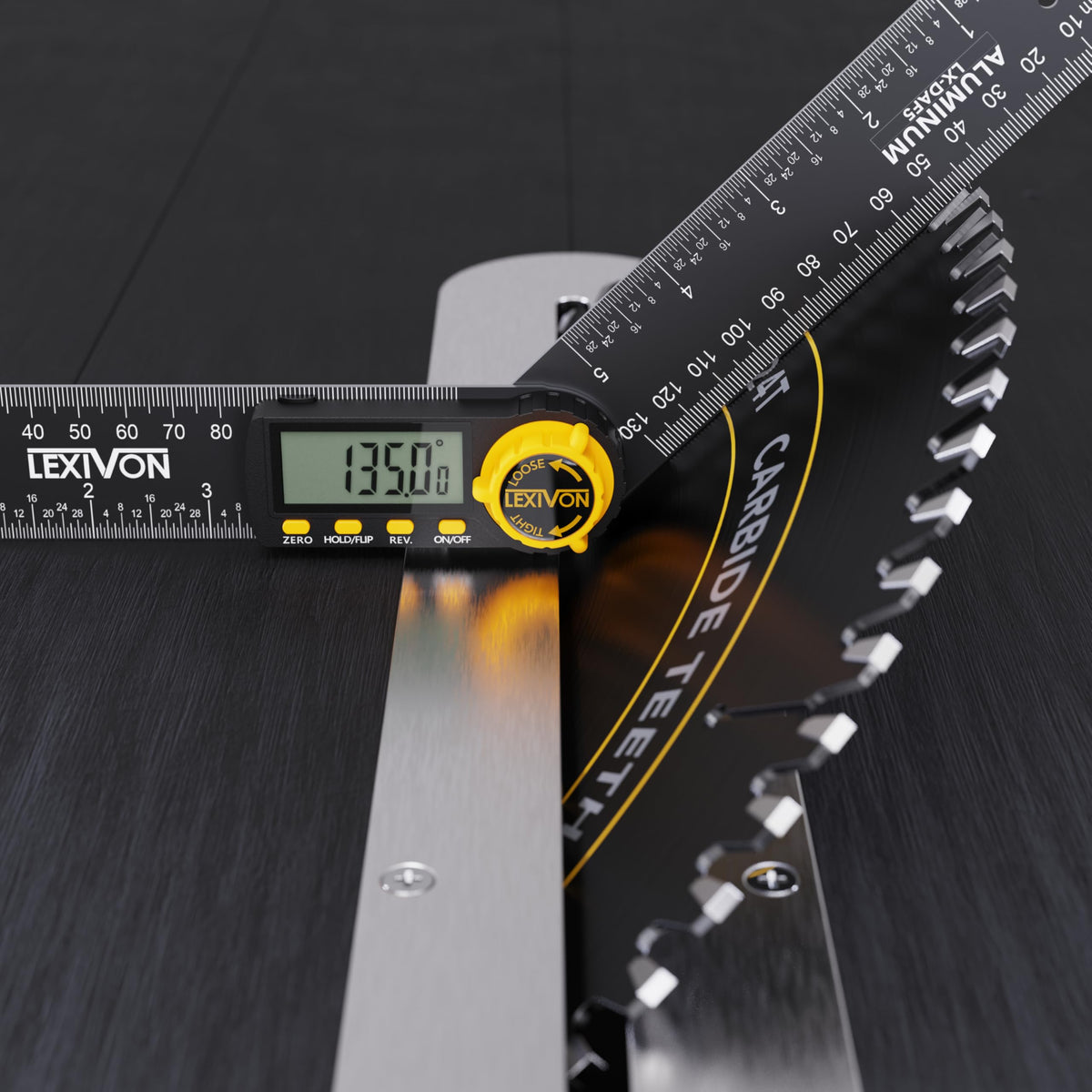 Aluminum Digital Angle Finder Gauge 10-inch 250mm Protractor H994