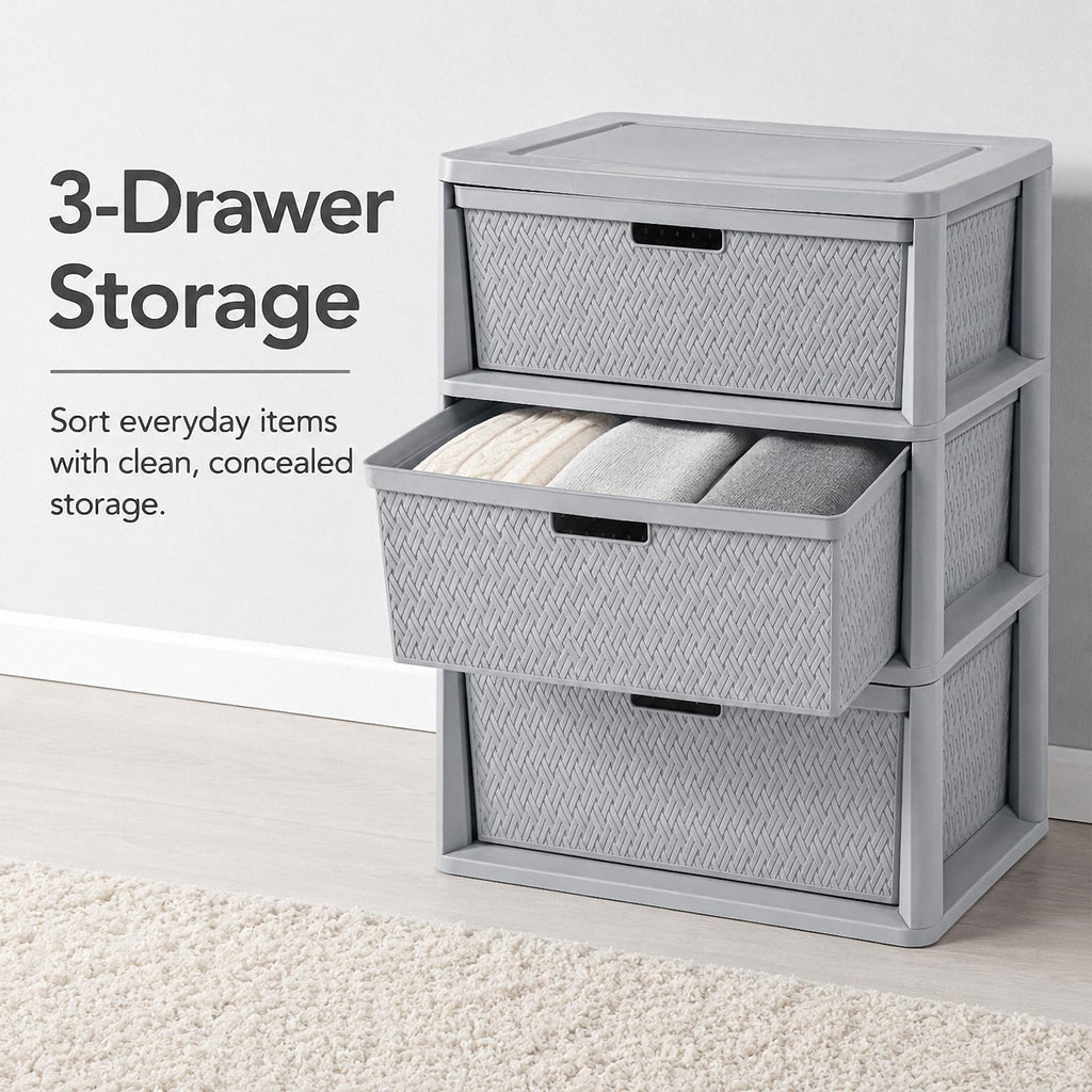 3 Drawer Plastic Storage Organizer Z984713
