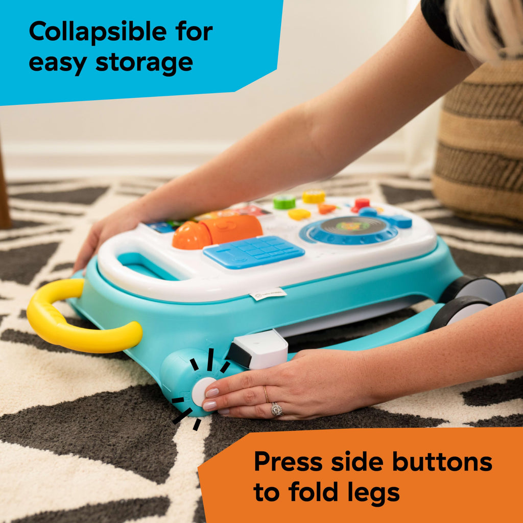 4-in-1 Push Walker Activity Center Toddler Table Floor Toy E73201