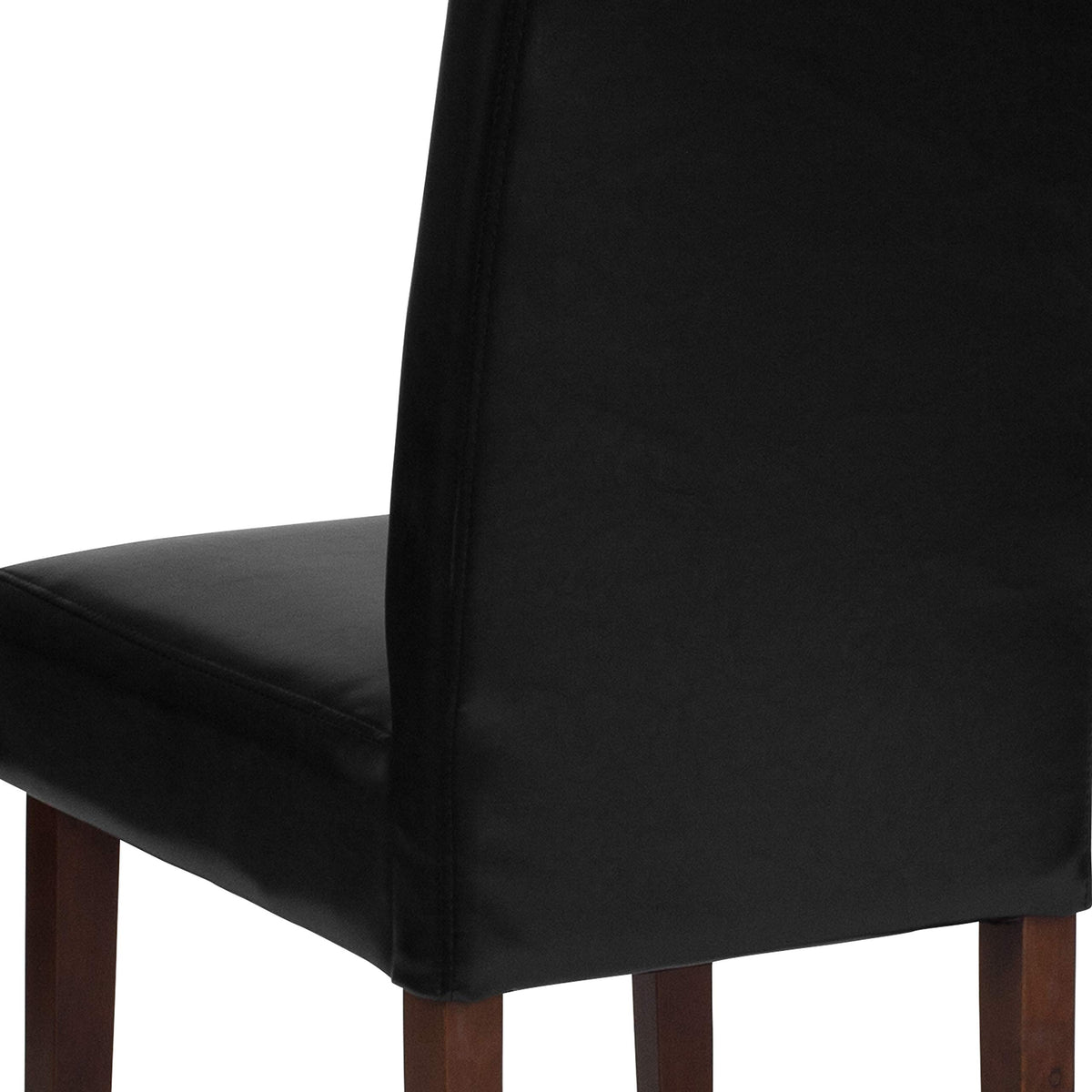 Black Faux Leather Parsons Chair 2-Pack O60216