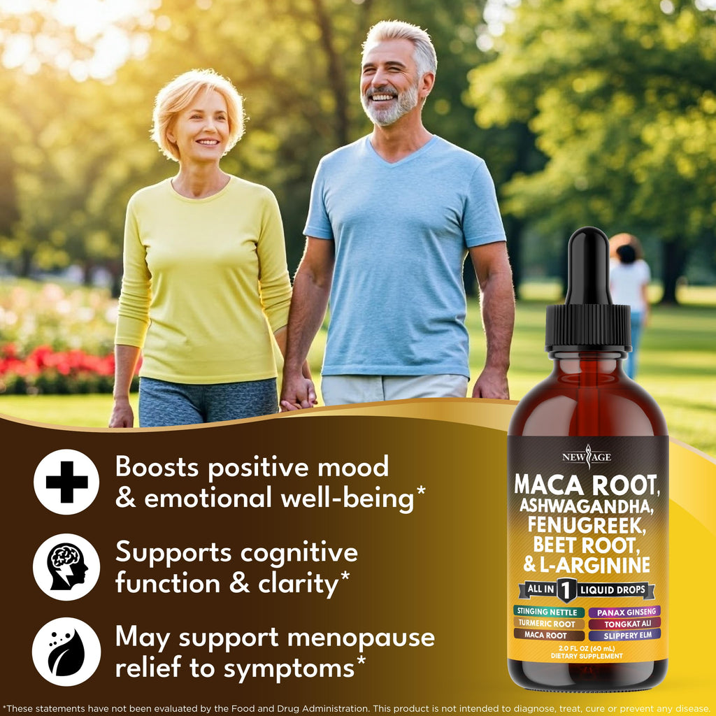 Organic Maca Root Liquid Drops with Ashwagandha 8oz M49680