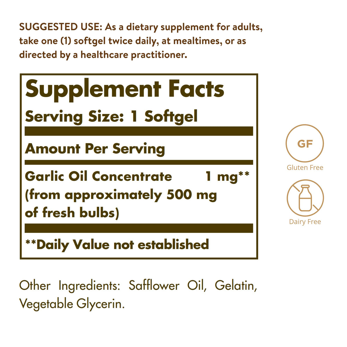 Garlic Oil 250 Softgels K778816