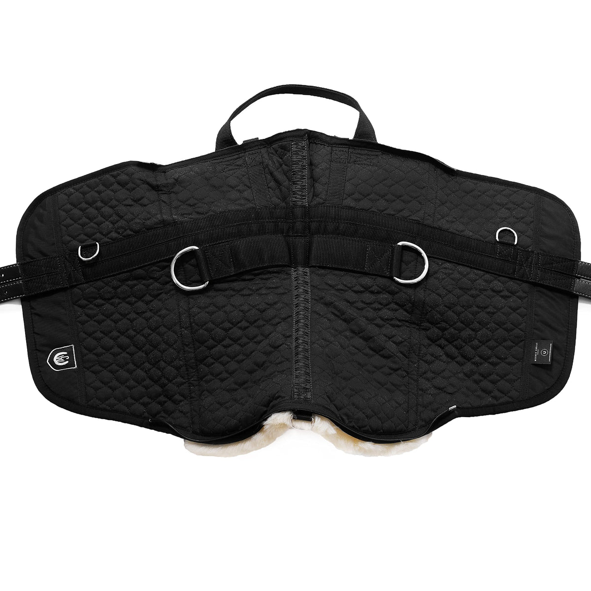 Horse Bareback Pad Treeless Saddle Real Sheepskin L325