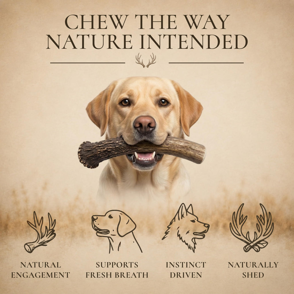Whole Deer Antlers for Medium Dogs 3 Pack 5-6 Inch I5434