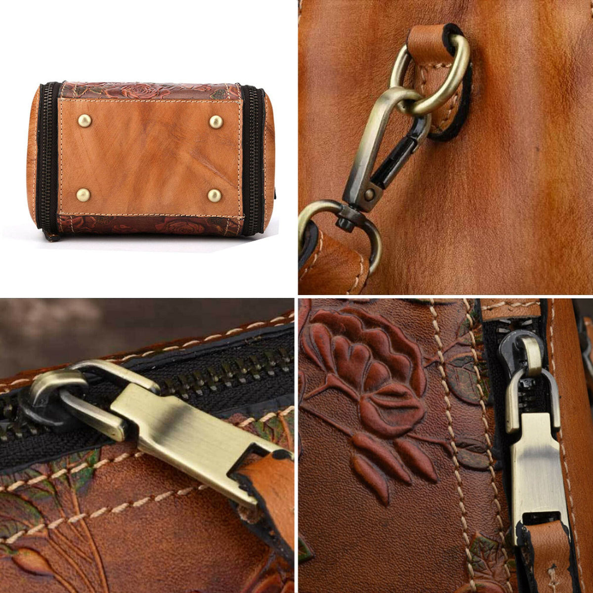 Small Leather Shoulder Bag Crossbody Pack V91442