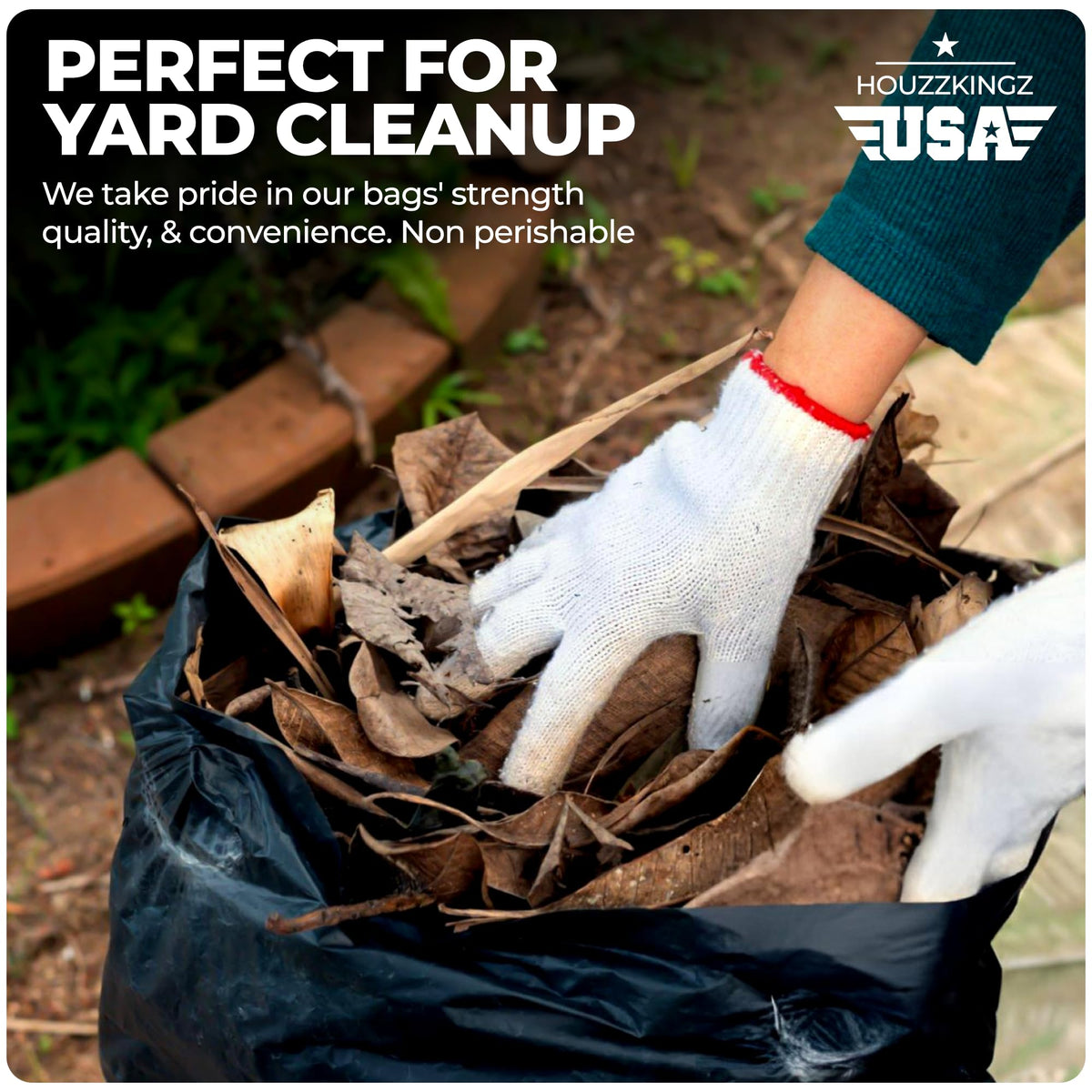 55 Gallon 20 Black Heavy Duty Trash Bags H96399
