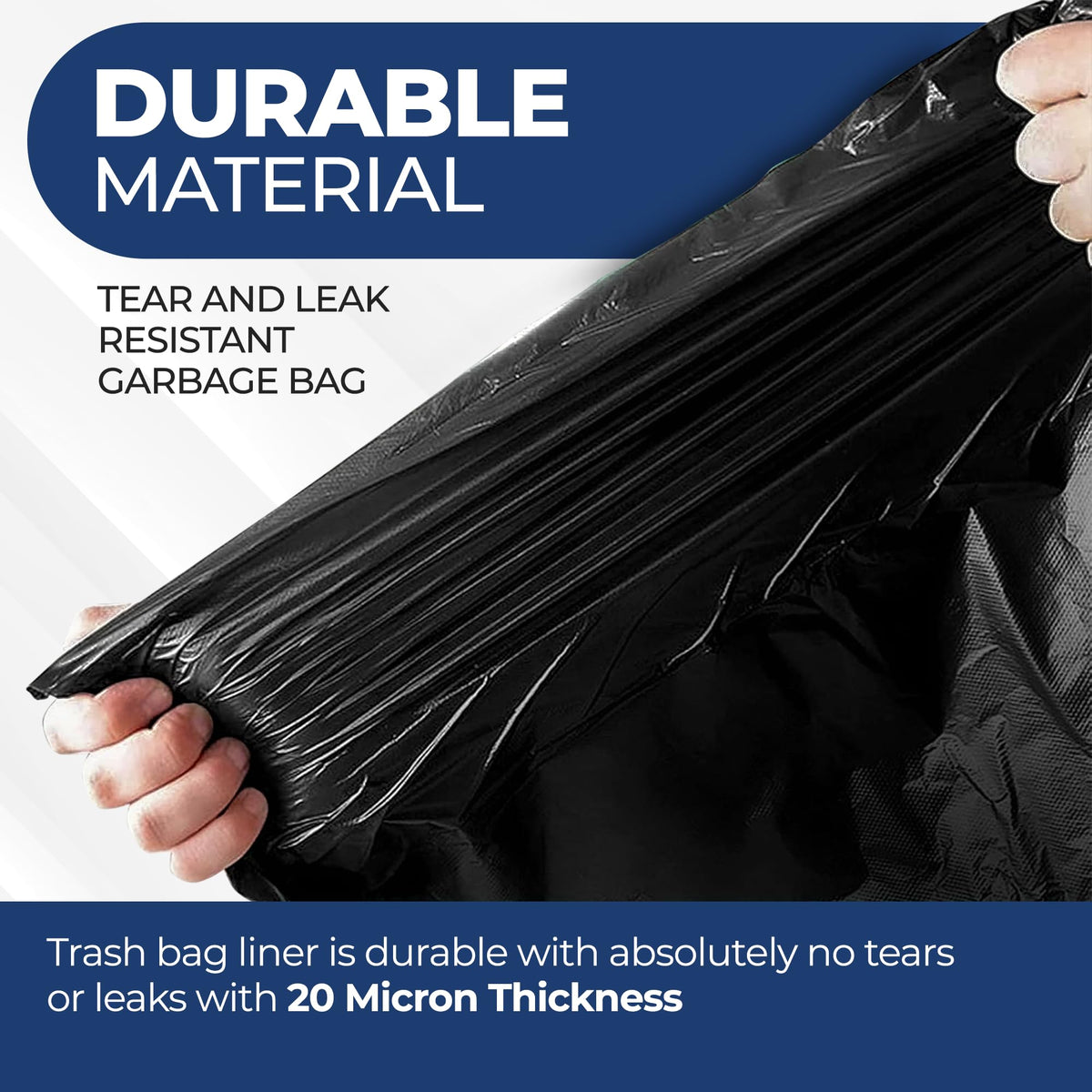 55 Gallon 20 Black Heavy Duty Trash Bags H96399