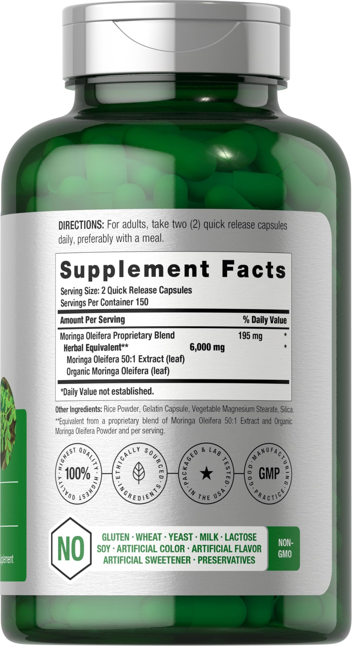 Moringa Oleifera 300 Capsules F31636