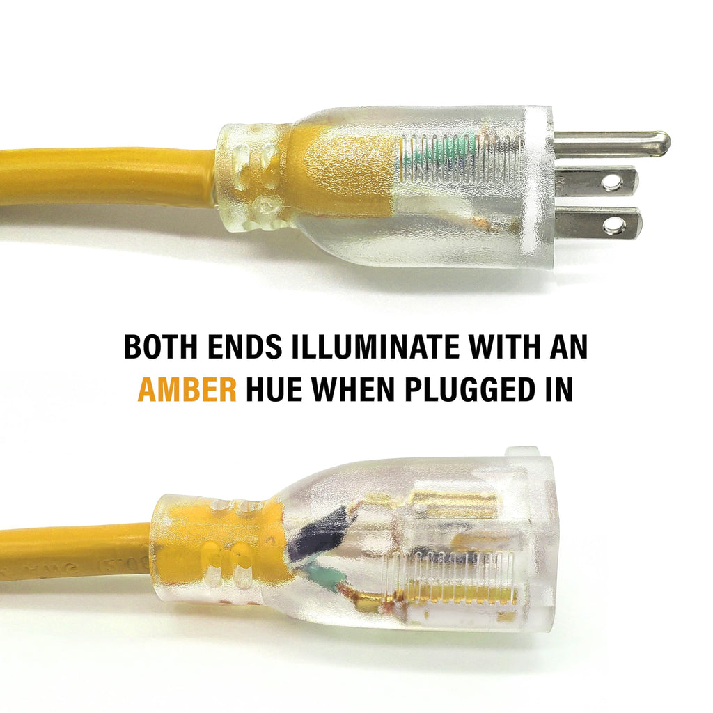 100 ft 12 Gauge Yellow Outdoor Extension Cord C5974