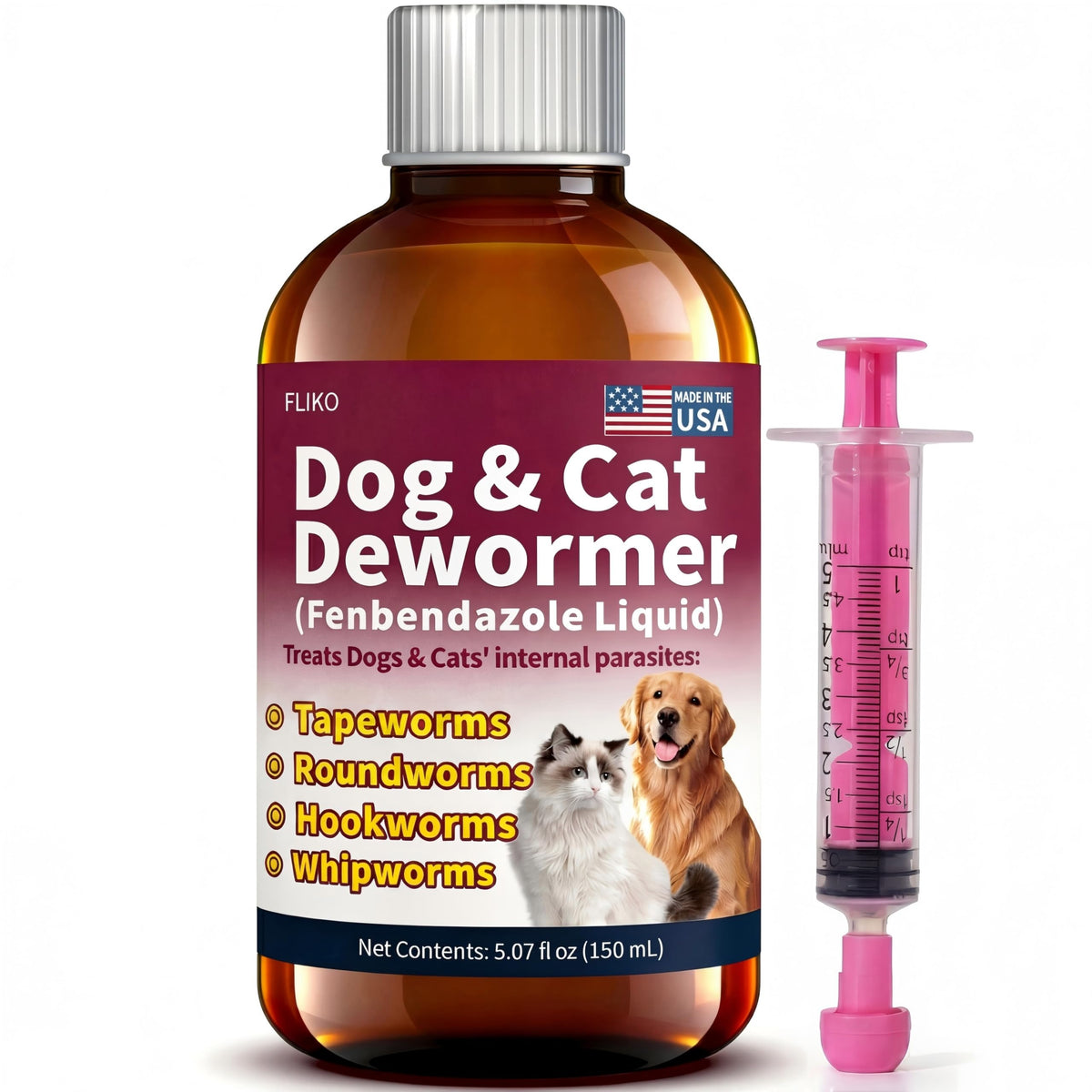 Fenbendazole Dewormer for Dogs & Cats 150 mL Z911