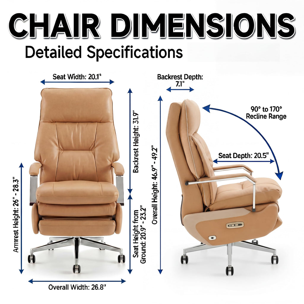 Brown Electric Big & Tall Executive Office Chair C504271