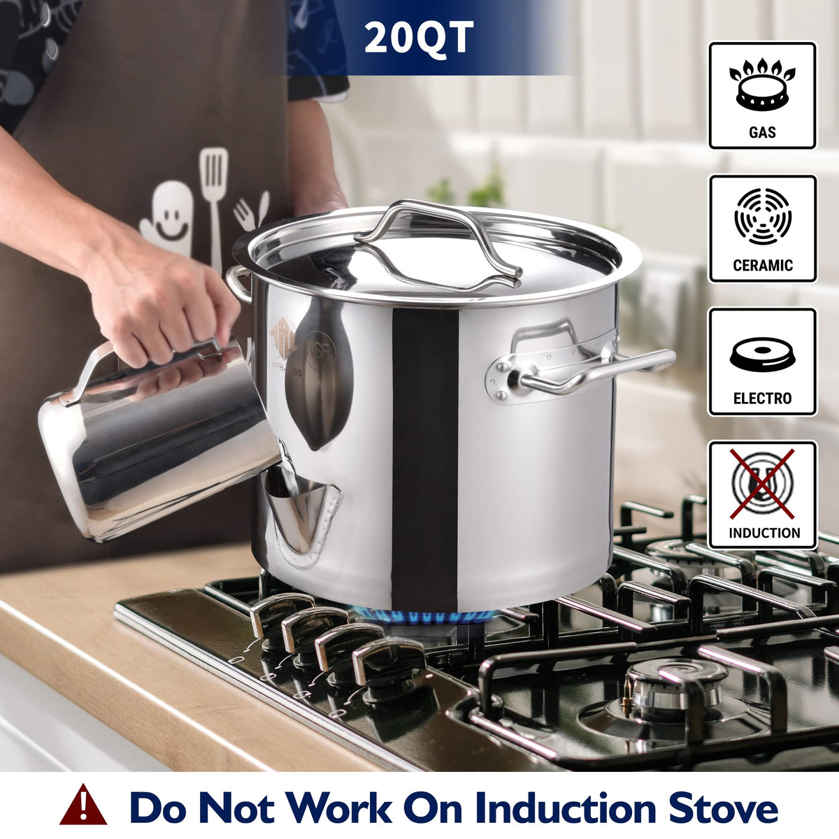 20QT Stainless Steel Tamale Steamer Pot M442