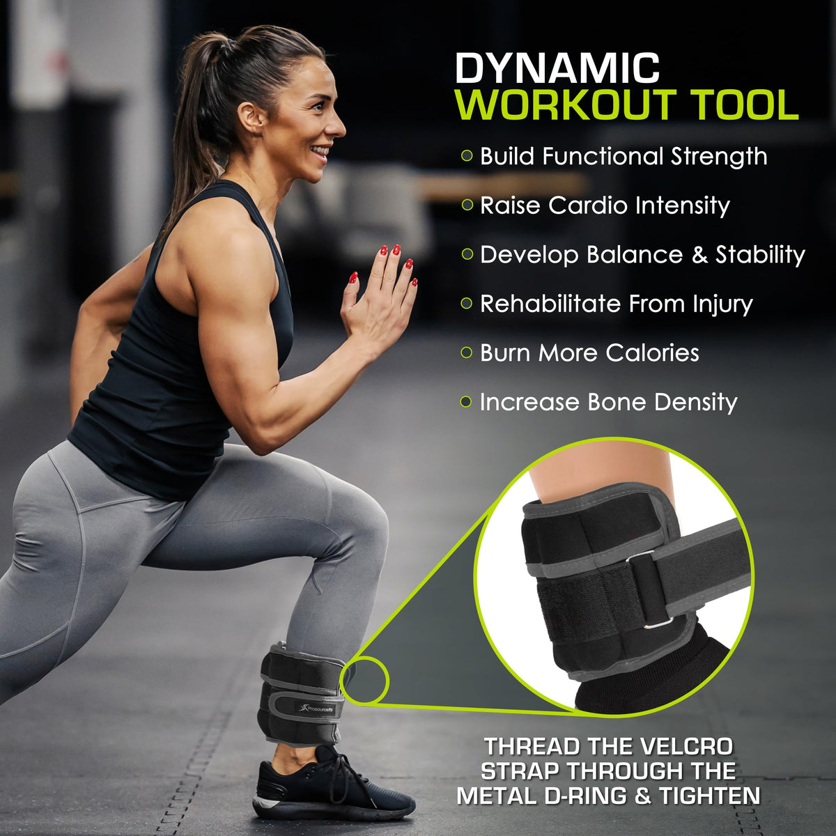 Ankle Wrist Arm Leg Weights Set of 2 Adjustable Strap J572