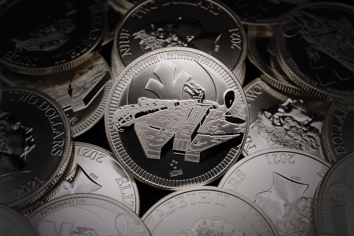 1 oz Silver Star Wars Millennium Falcon $2 G737184