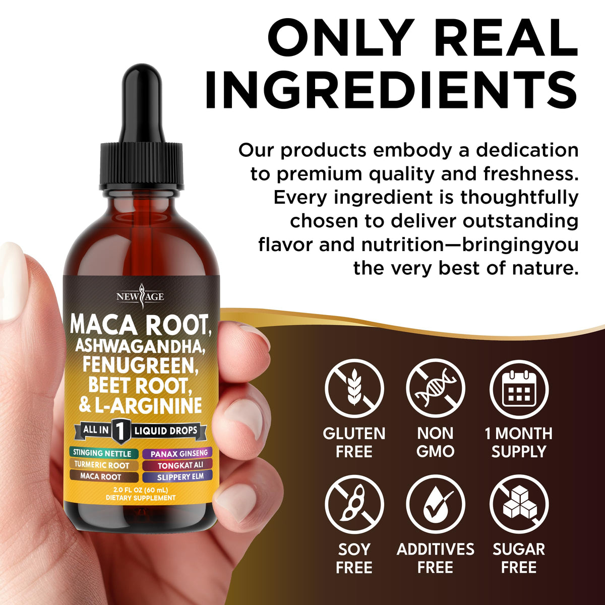 Organic Maca Root Liquid Drops with Ashwagandha 8oz M49680
