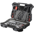 303-Piece Mechanics Tool Set and Socket Set, 1/4", 3/8", 1/2" Drive, SAE/Metric Y58506