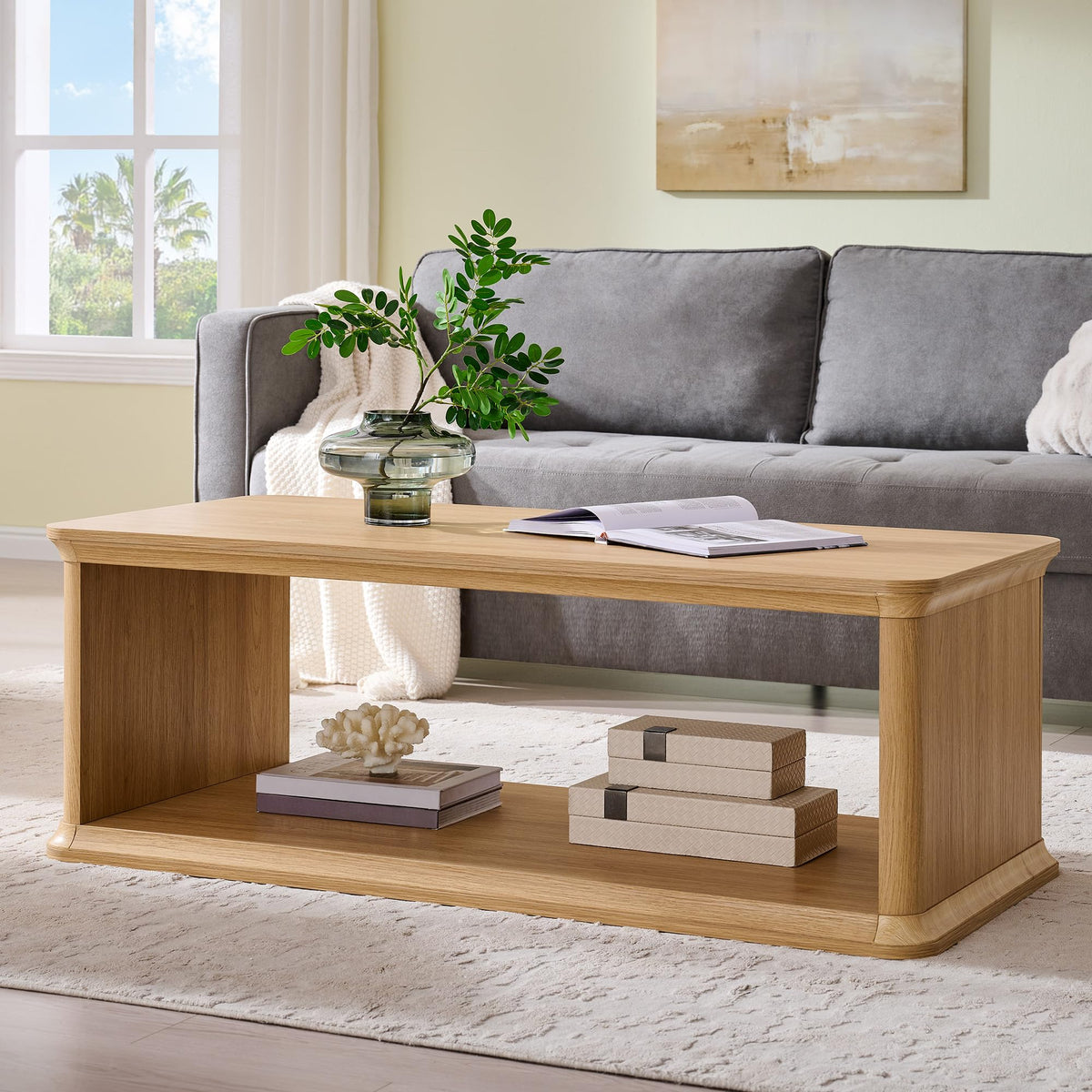 47.6" Wood Coffee Table Z865781