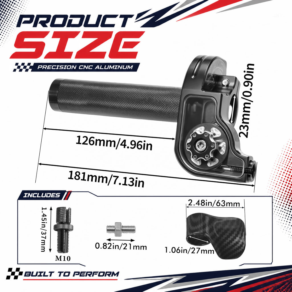 22mm CNC Quick Twist Throttle Kit Aluminum Assembly with Cable U933416