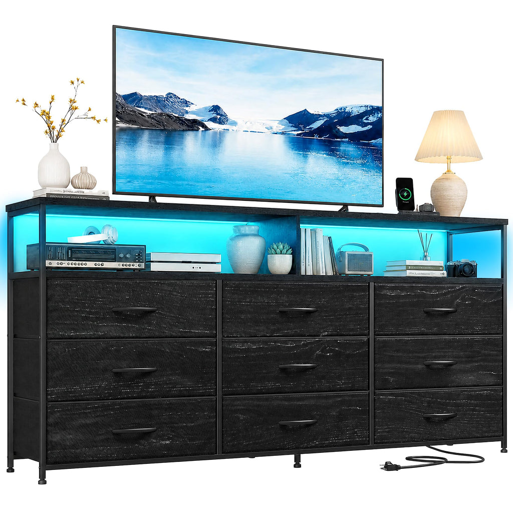 Black 9 Drawer Dresser M381399