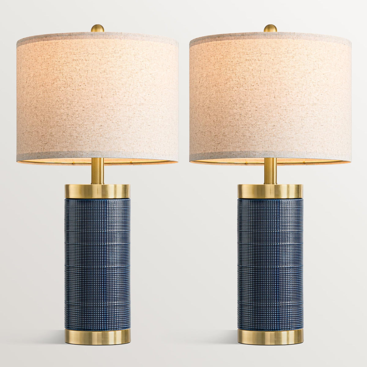 24.5'' Ceramic Table Lamps Set of 2 Blue K175362