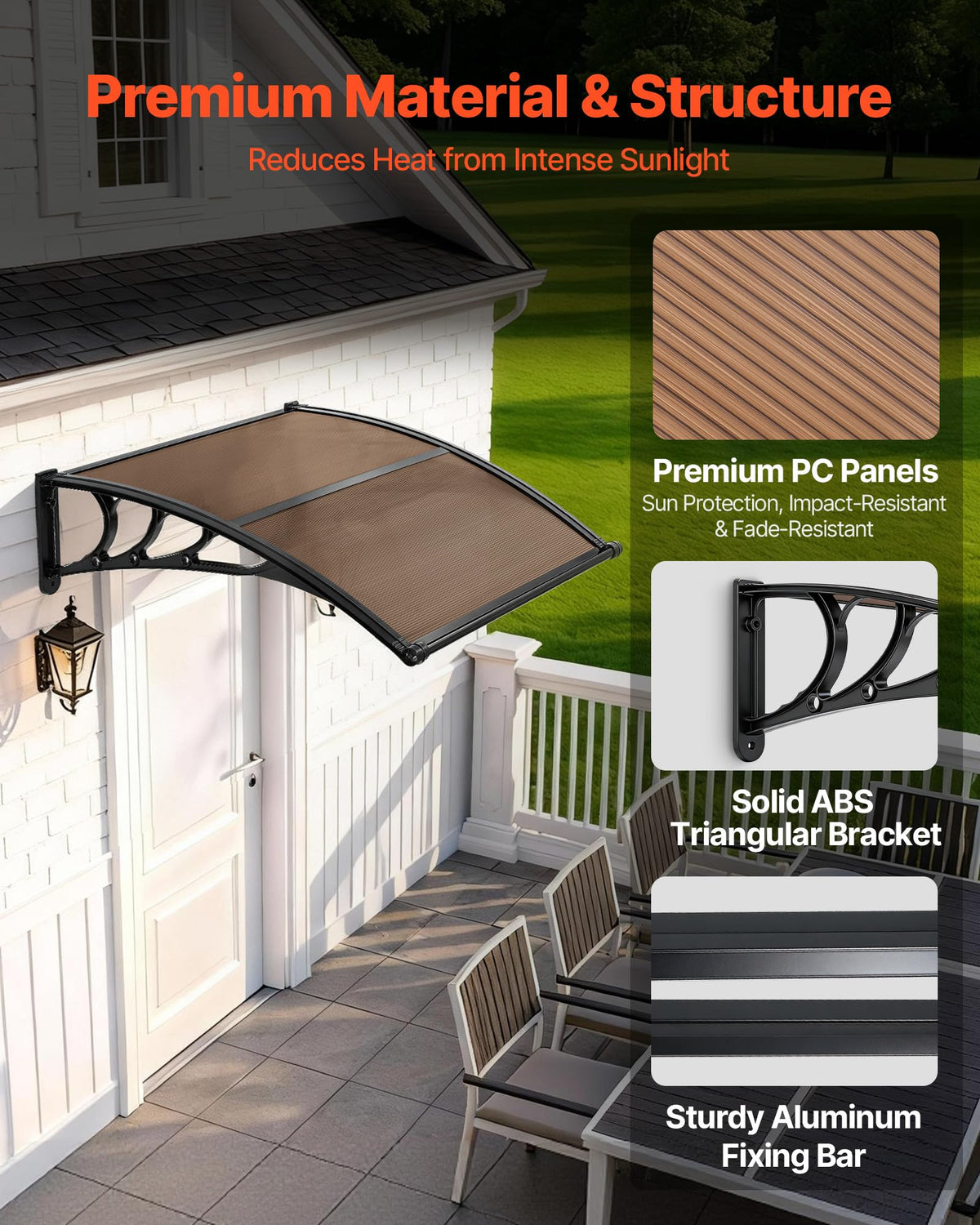 38" x 40" Door Window Awning N36105