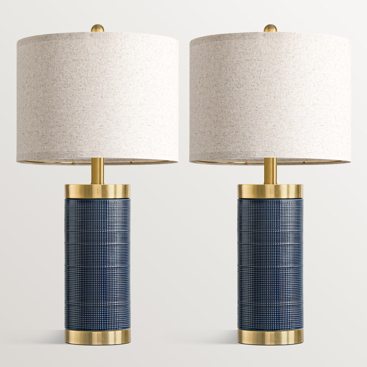 24.5'' Ceramic Table Lamps Set of 2 Blue K175362