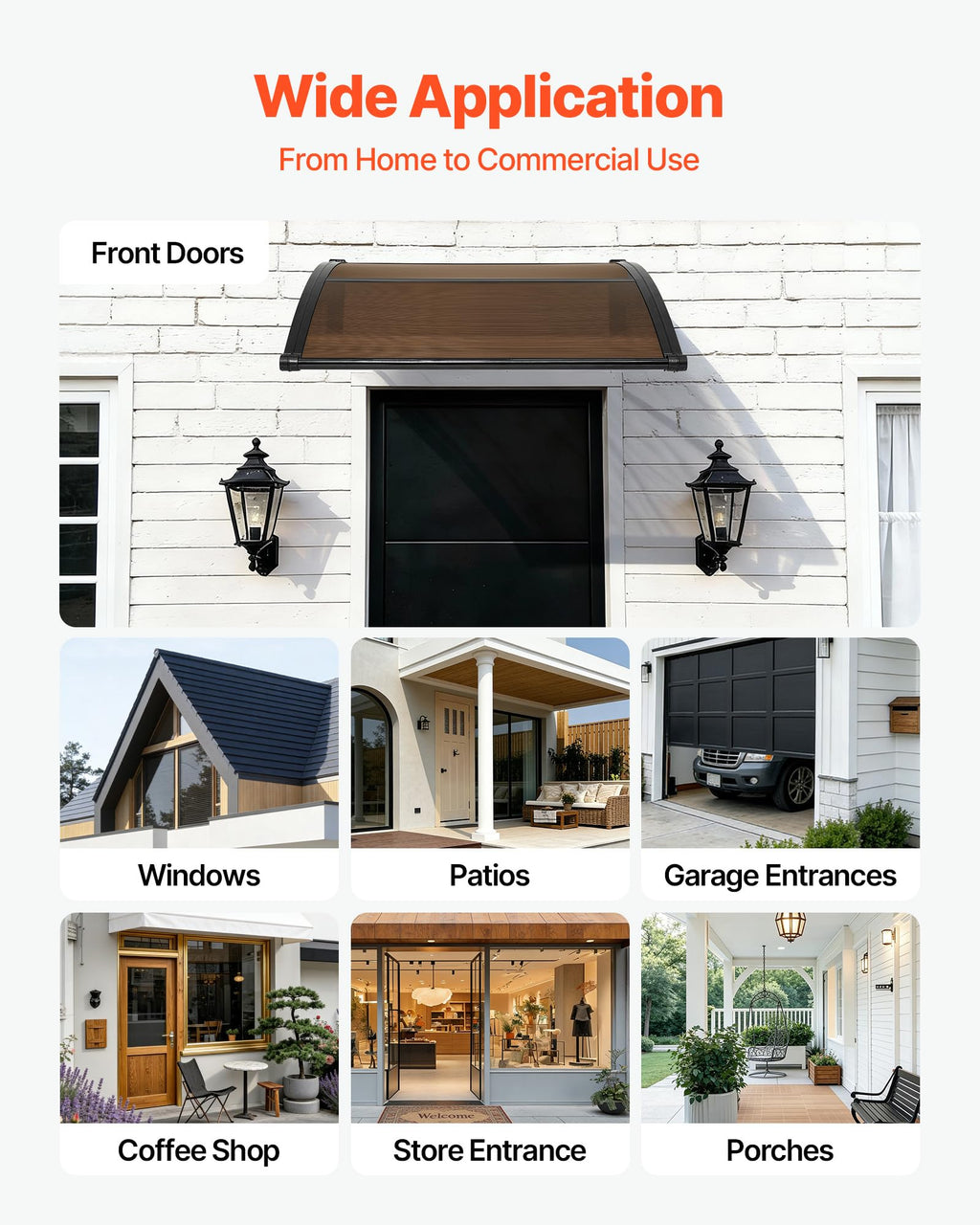 38" x 40" Door Window Awning N36105