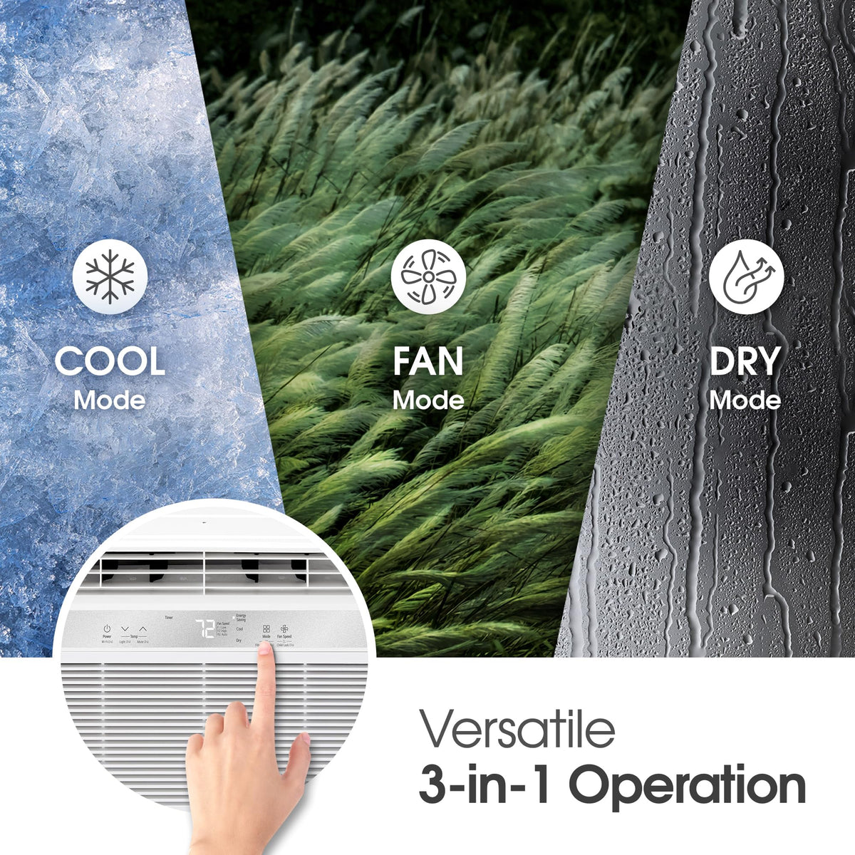 5000 BTU White Window Air Conditioner with Remote S2700