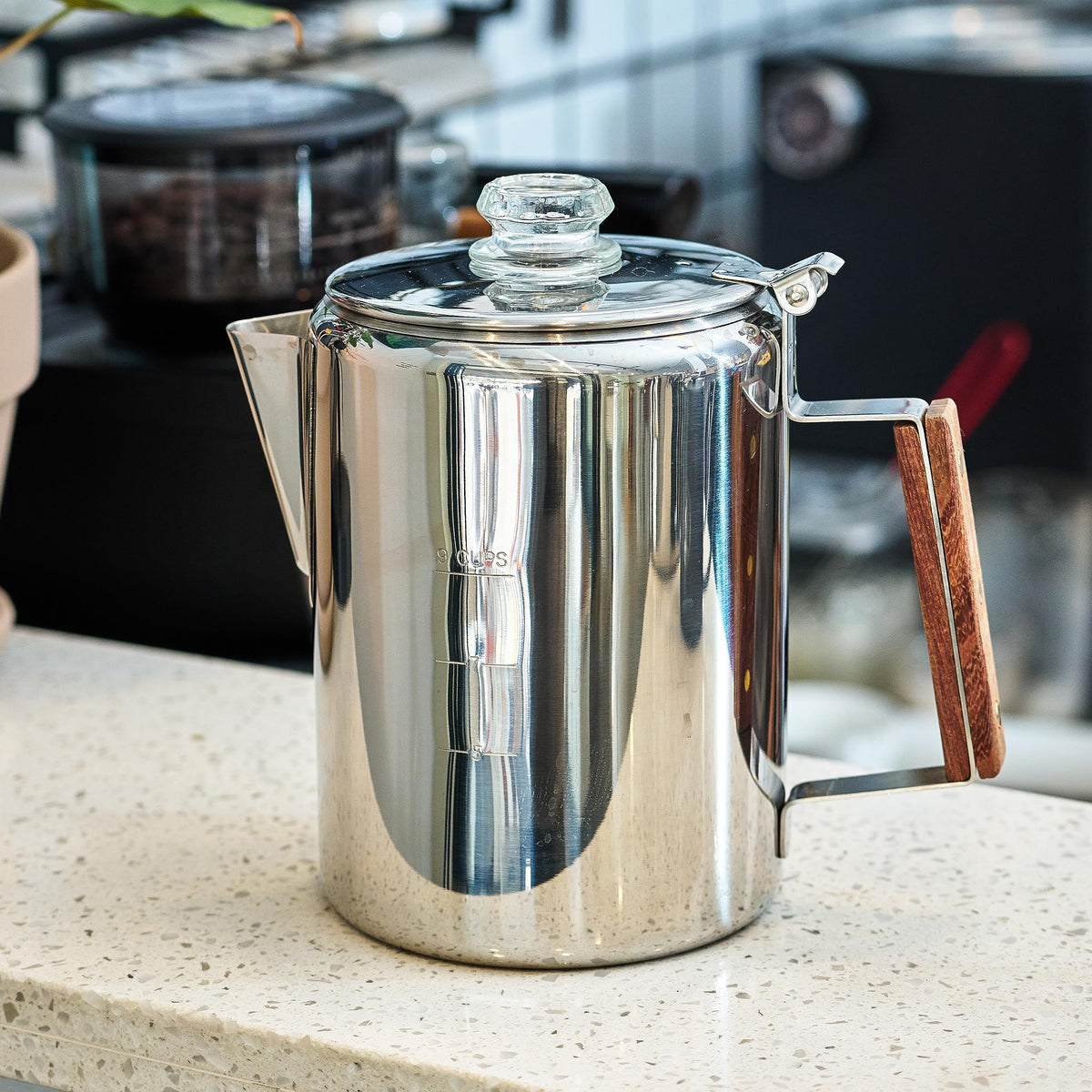 Stainless Steel 9 Cup Camping Coffee Percolator V622