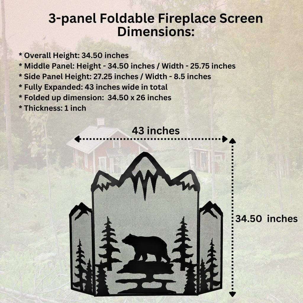 3-Panel Fireplace Screen T818
