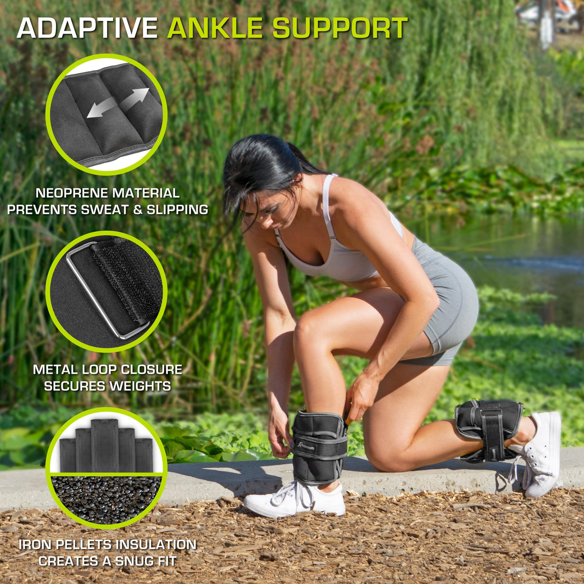 Ankle Wrist Arm Leg Weights Set of 2 Adjustable Strap J572