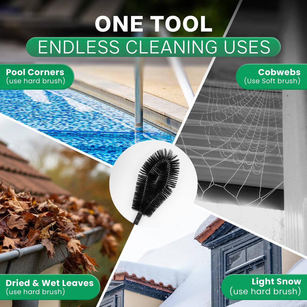 10.5 ft Adjustable Gutter Cleaning Tools with Pole N744